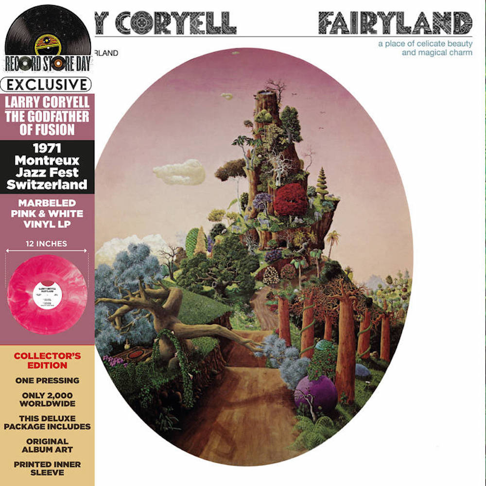 Cover of Larry Coryell's live 1971 album, Fairyland. 