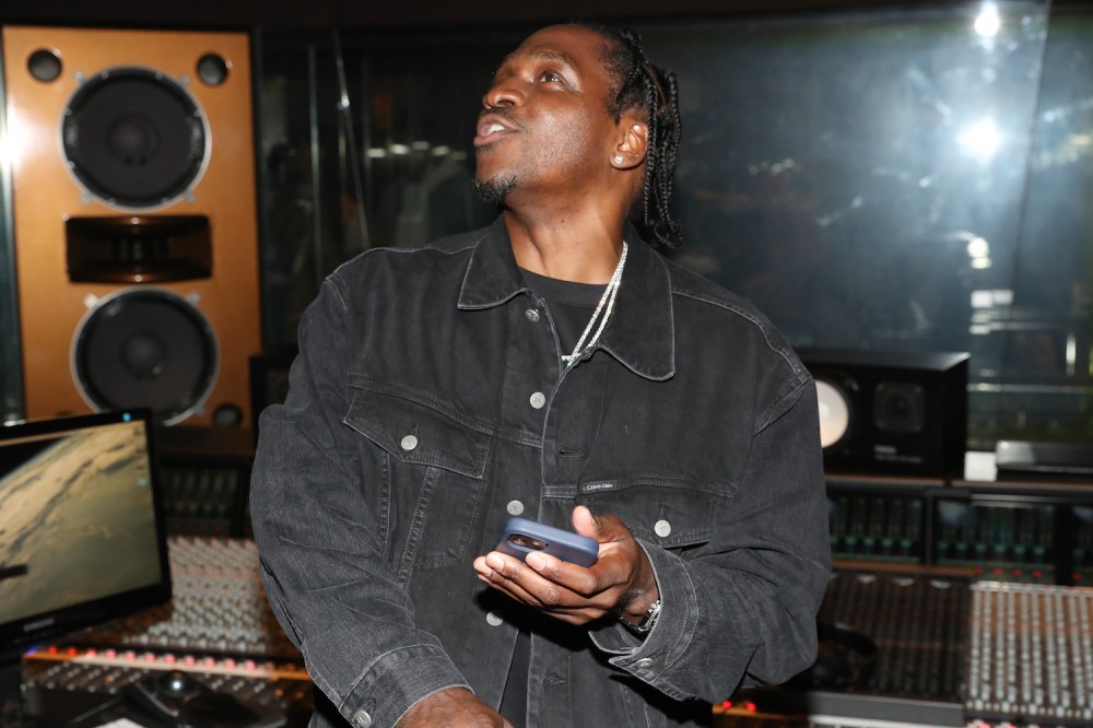 Pusha T during "It's Almost Dry" Album Listening Session at Jungle Studios on April 12, 2022 in New York City.