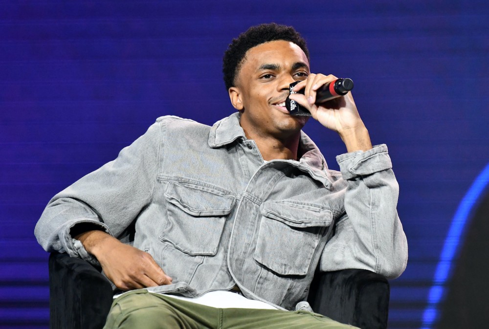 Vince Staples speaking with Diddy at Revolt's 2019 Summit