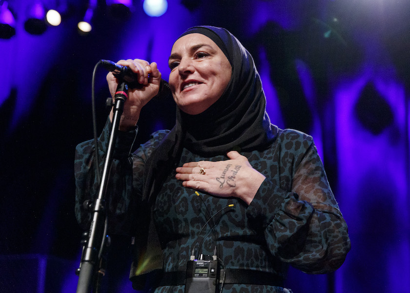 Sinead O'Connor performing at the Vogue Theater in 2020