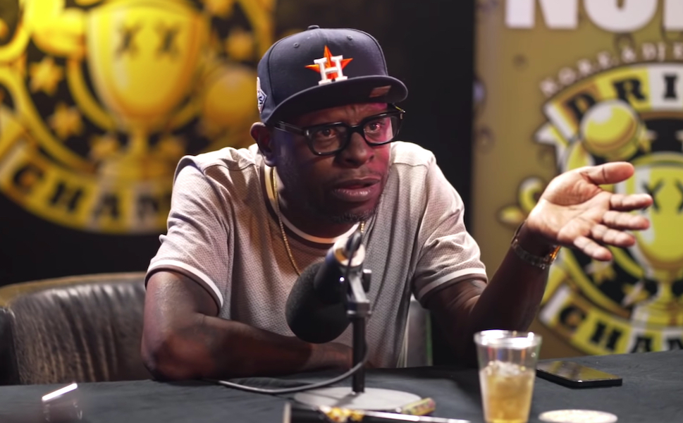 Scarface discussing his career on the Drink Champs podcast.