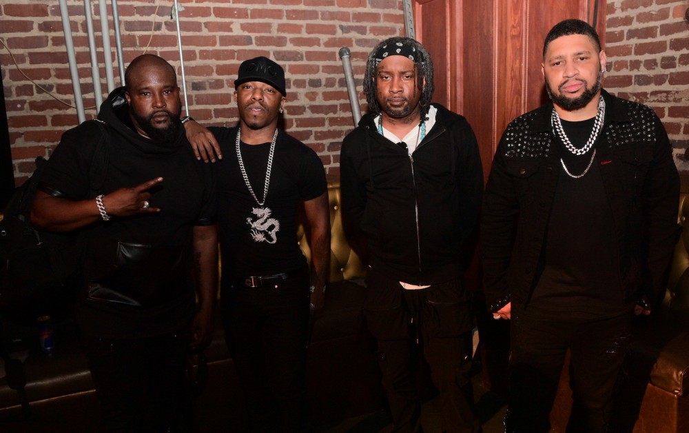 Black, Sisqo, Nokio and Smoke of the group Dru Hill attend Ladies Love R&B Live With Dru Hill at Domaine on May 5, 2021 in Atlanta, Georgia.